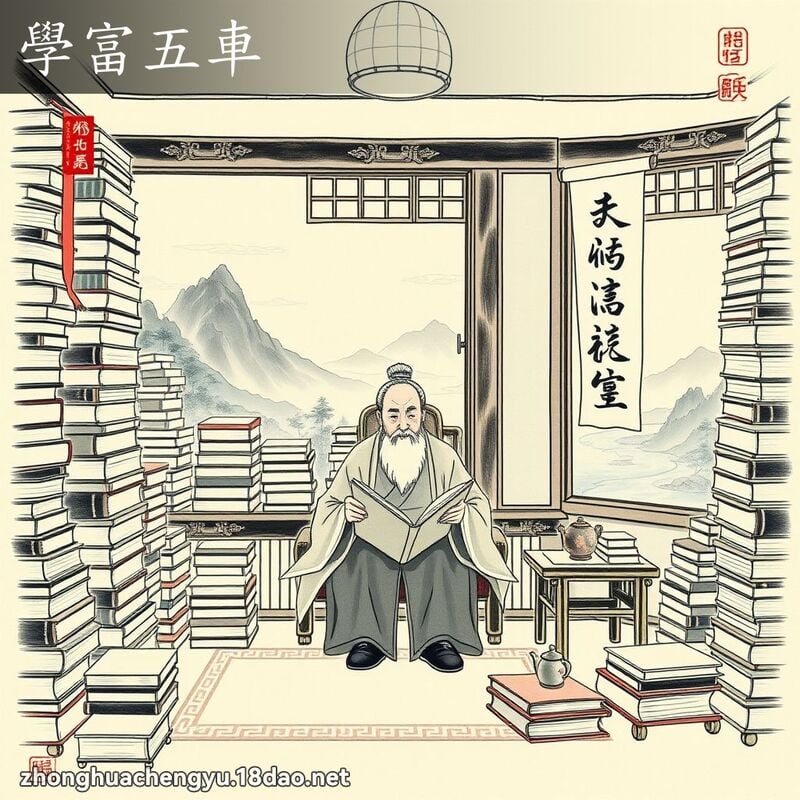学富五车 配图