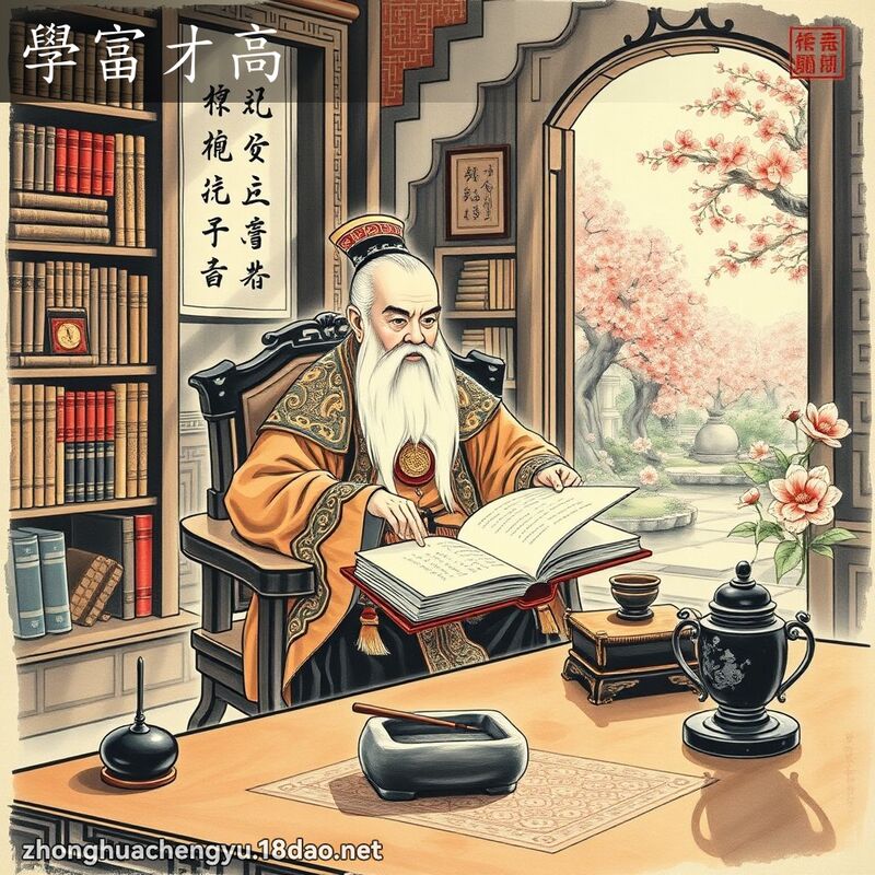 学富才高 配图