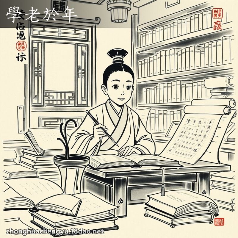 学老於年 配图