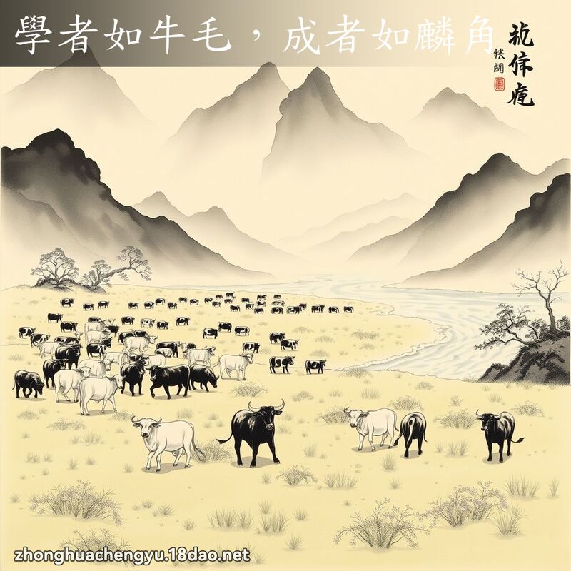 学者如牛毛,成者如麟角 配图
