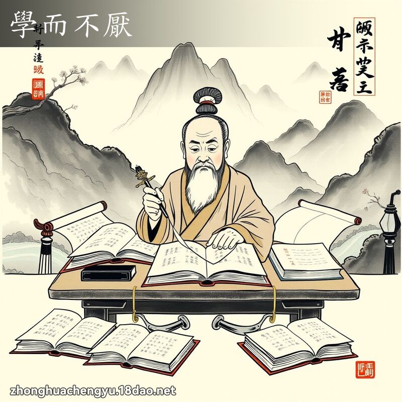 学而不厌 配图