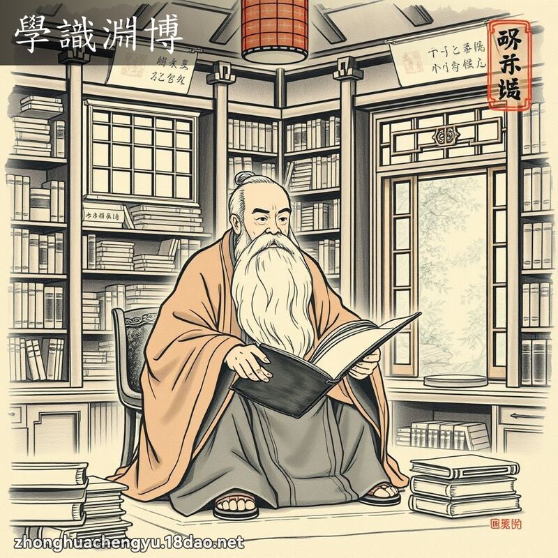 学识渊博 配图