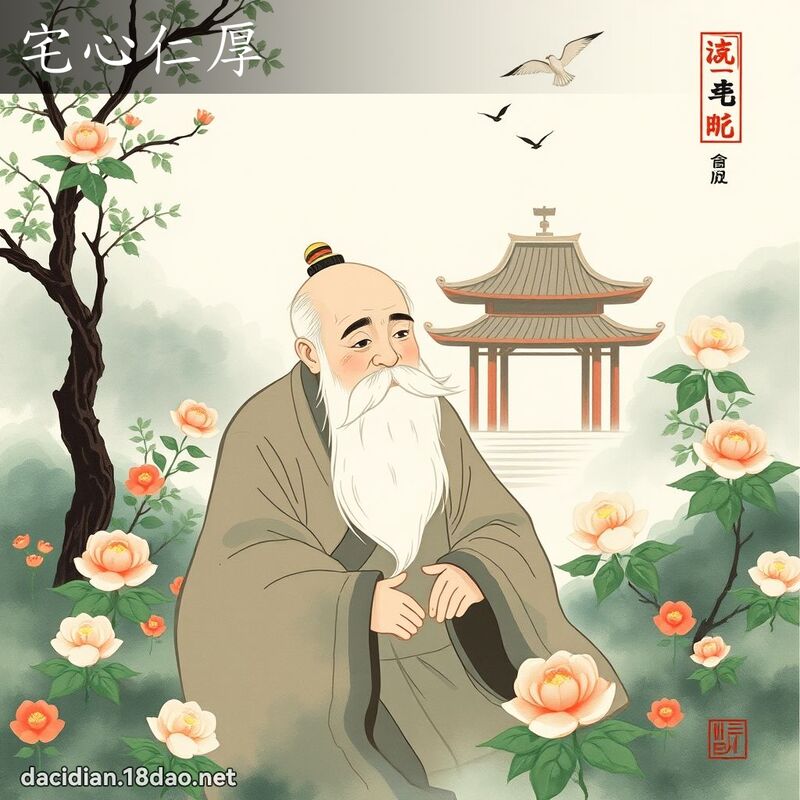 宅心仁厚 - 中華成語配圖
