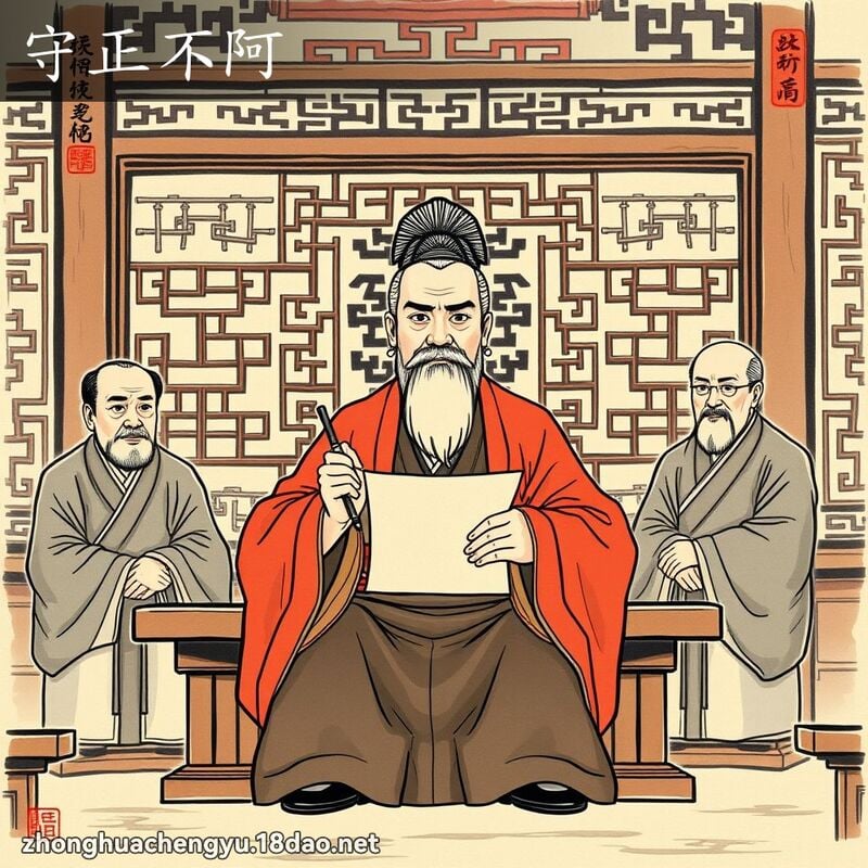 守正不阿 配图