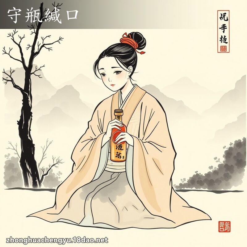 守瓶緘口 配图