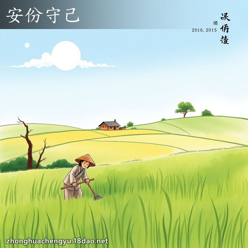 安份守己 - 中華成語配圖