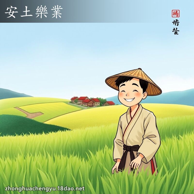 安土樂業 - 中華成語配圖