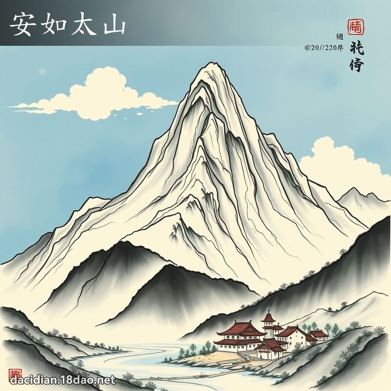 安如太山 - 中华成语配图
