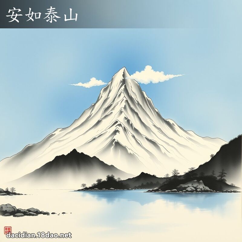 安如泰山 - 中華成語配圖