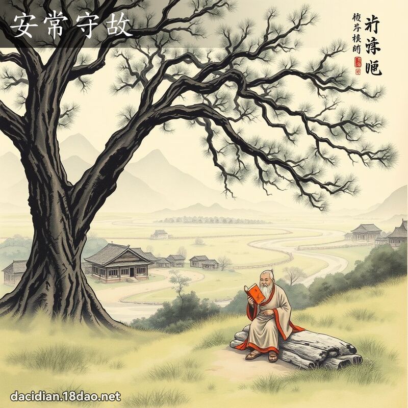 安常守故 - 中华成语配图