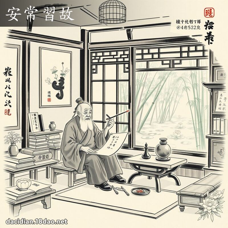 安常習故 - 中華成語配圖