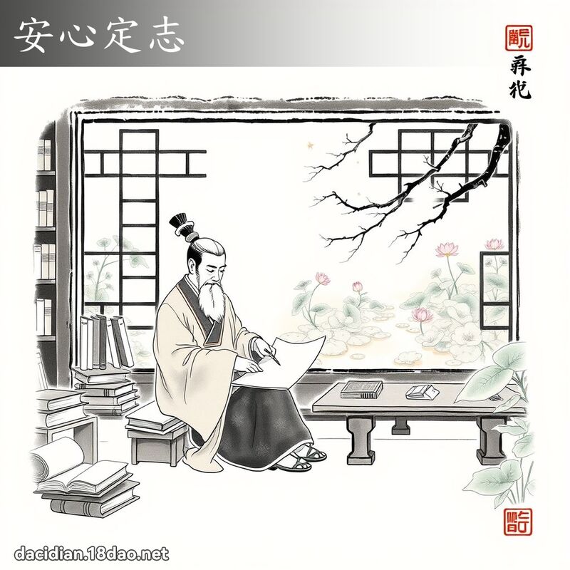 安心定志 - 中華成語配圖