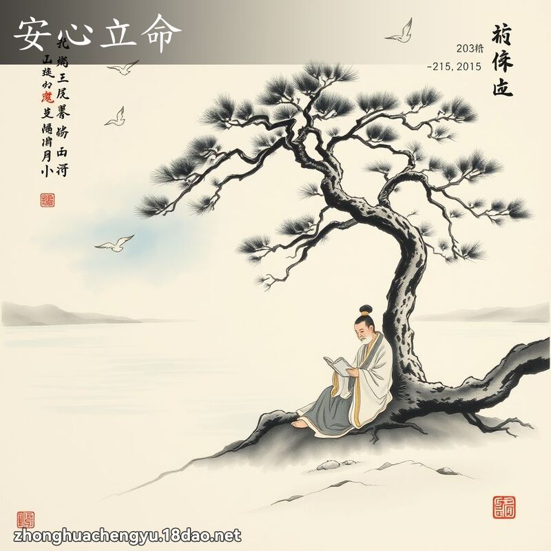 安心立命 - 中華成語配圖