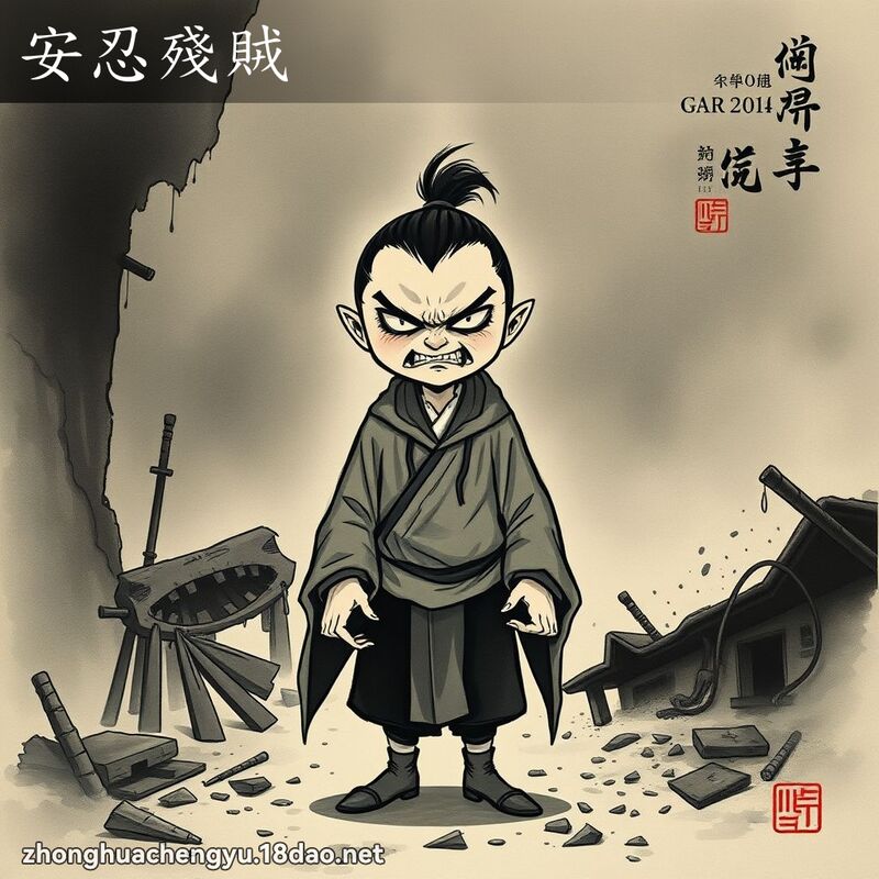 安忍殘賊 - 中華成語配圖