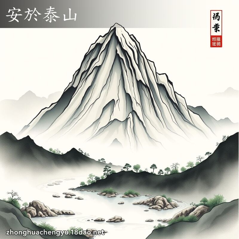 安於泰山 - 中華成語配圖