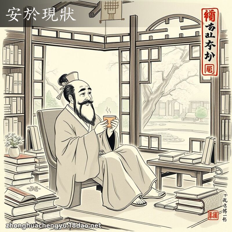 安於現狀 - 中華成語配圖