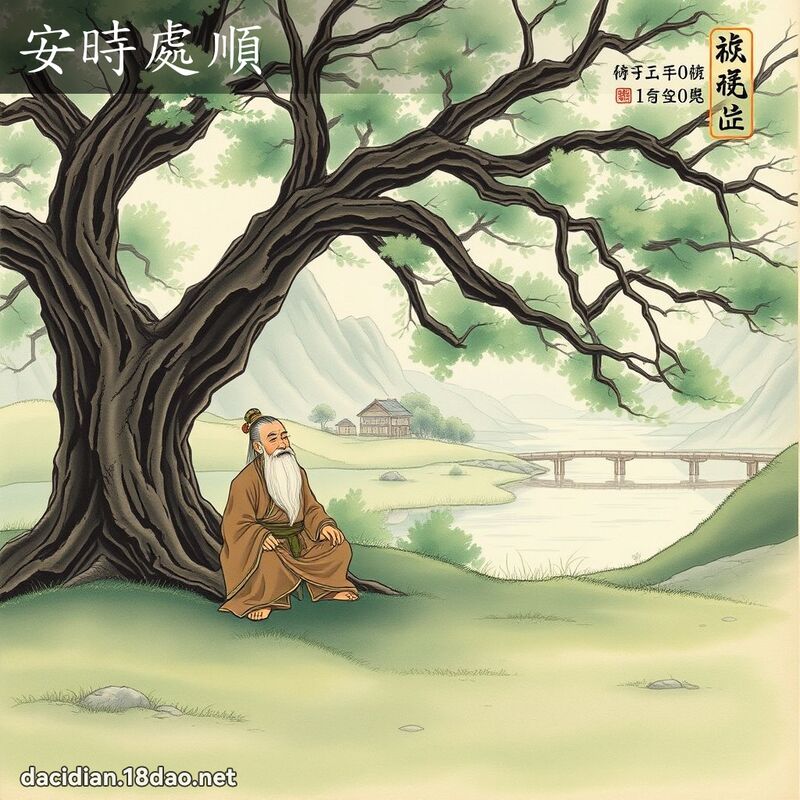 安時處順 - 中華成語配圖