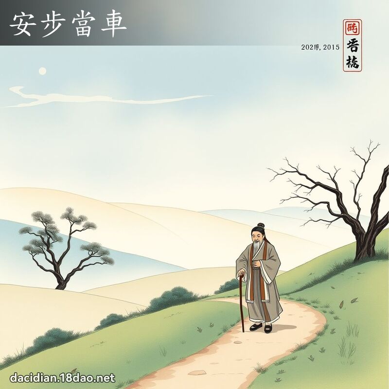 安步當車 - 中華成語配圖