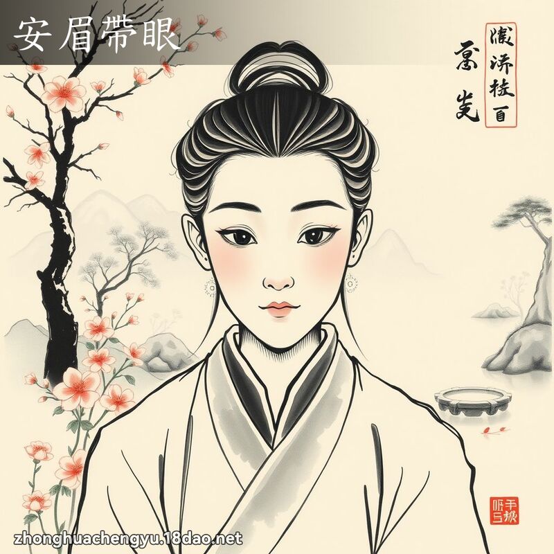 安眉帶眼 配图