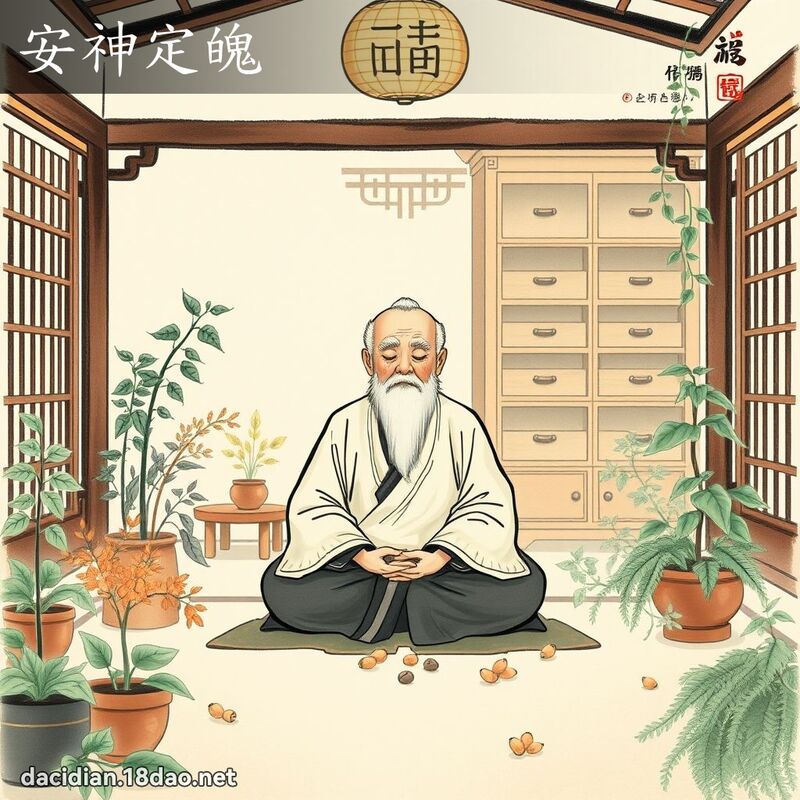 安神定魄 - 中華成語配圖
