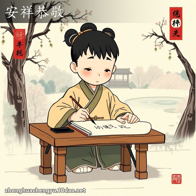 安祥恭敬 配图