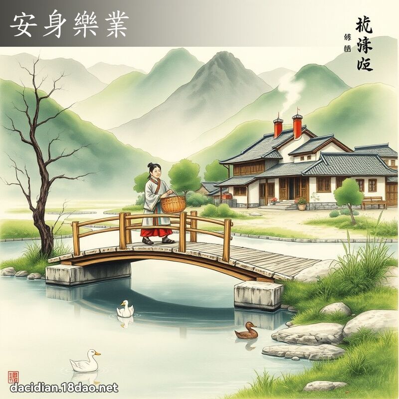 安身樂業 - 中華成語配圖