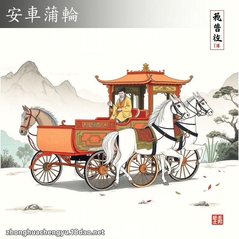 安車蒲輪 - 中華成語配圖