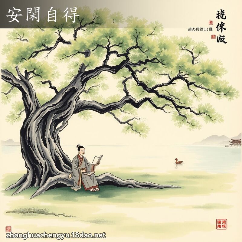 安閑自得 - 中華成語配圖