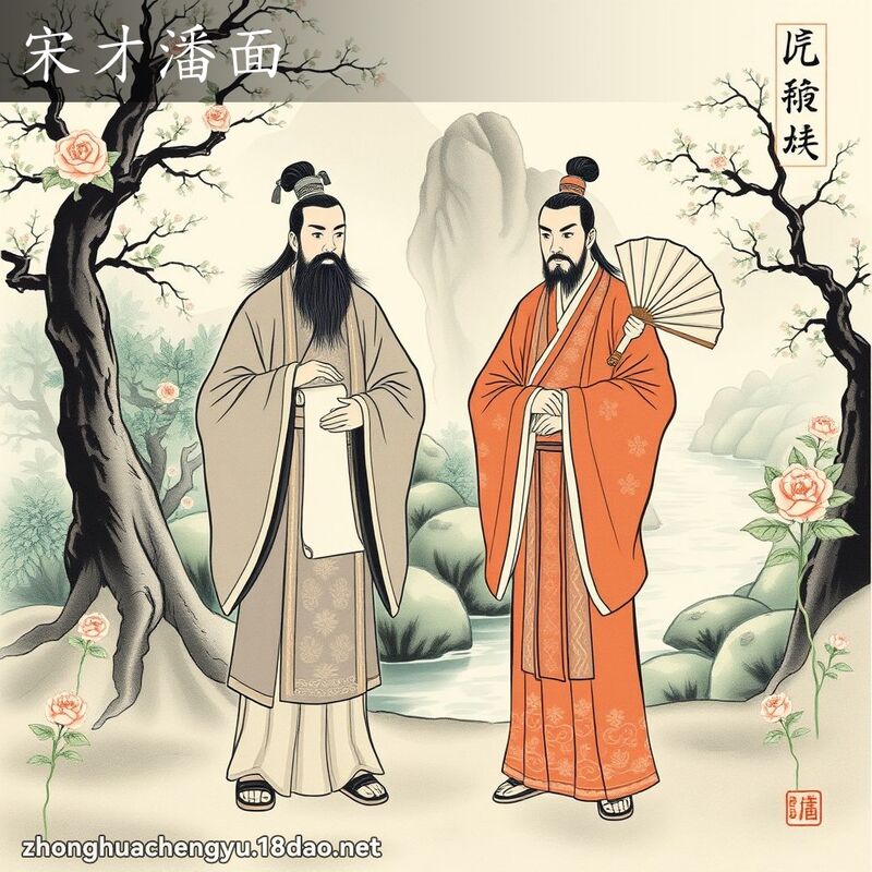 宋才潘面 - 中華成語配圖