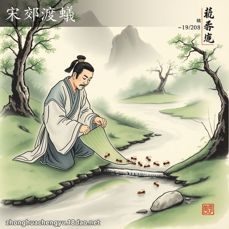 宋郊渡蟻 配图