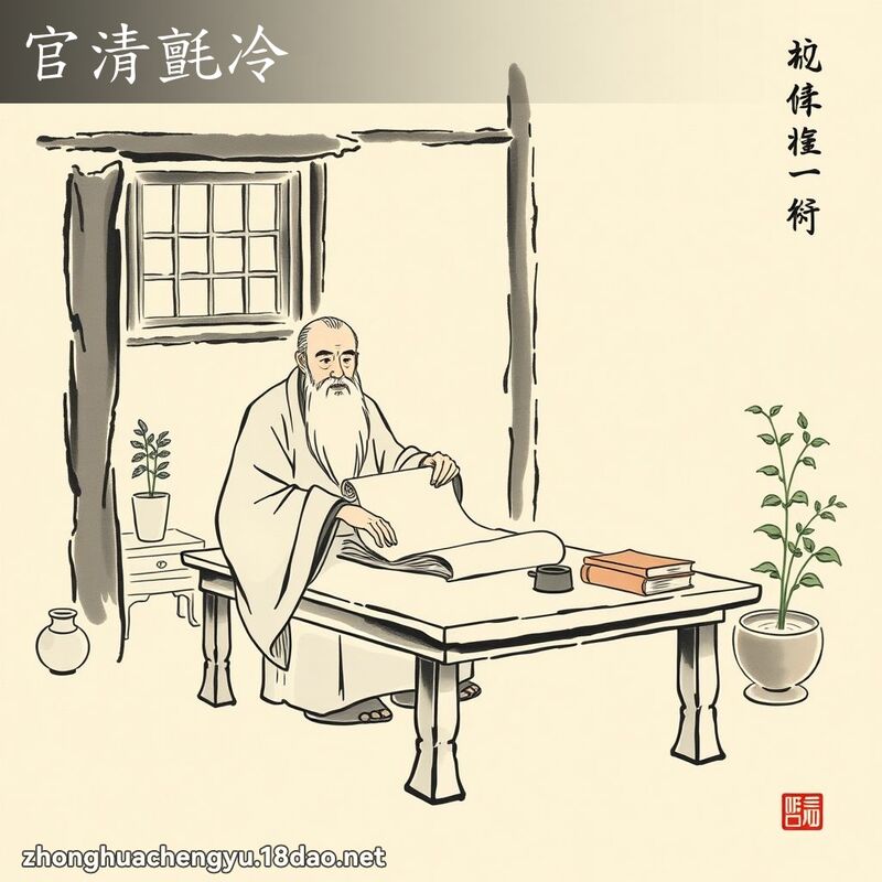 官清氈冷 配图