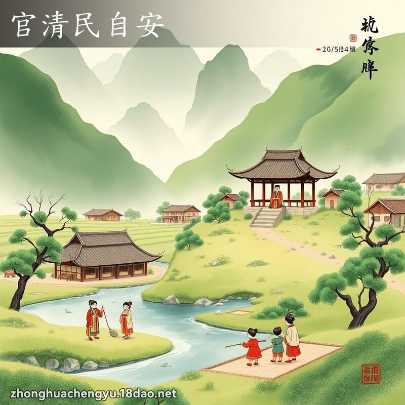 官清民自安 配图