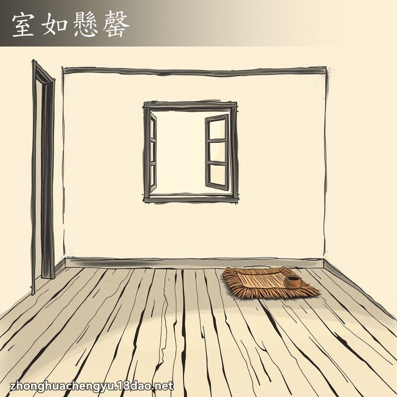 室如懸罄 - 中華成語配圖