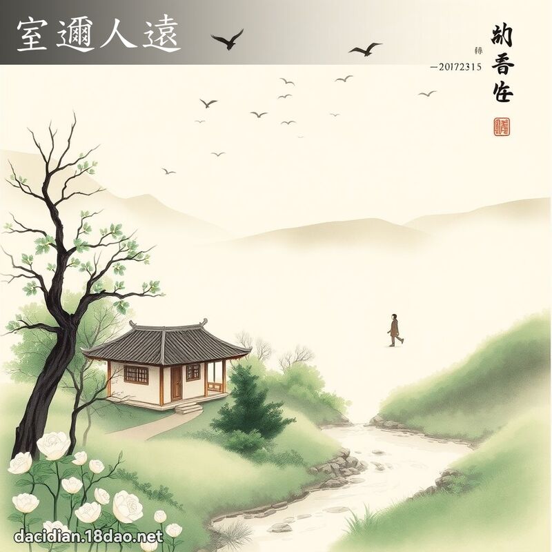 室邇人遠 - 中華成語配圖