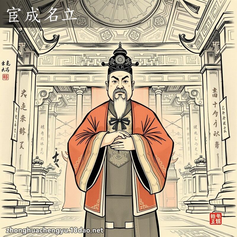宦成名立 - 中華成語配圖