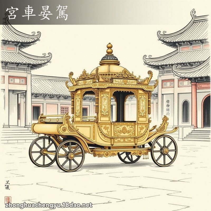 宫车晏驾 - 中华成语配图