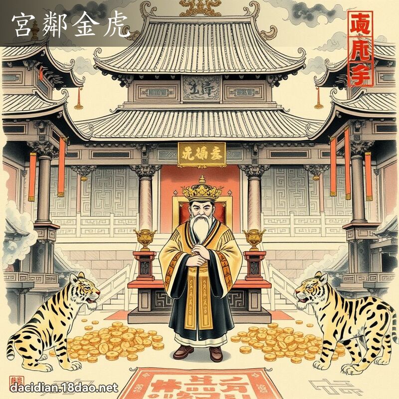 宮鄰金虎 - 中華成語配圖