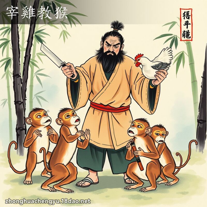 宰雞教猴 配图