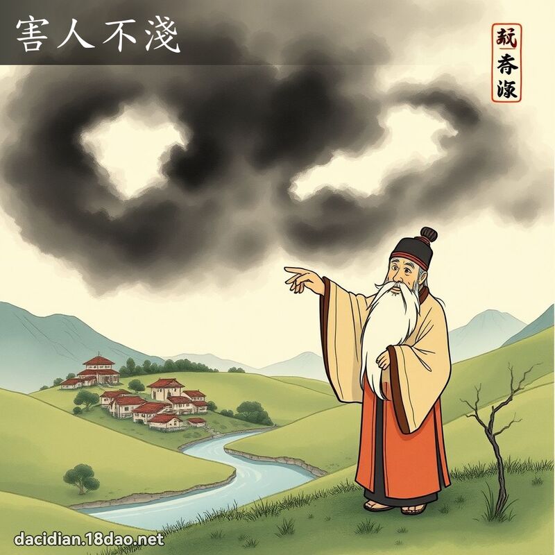 害人不淺 - 中華成語配圖