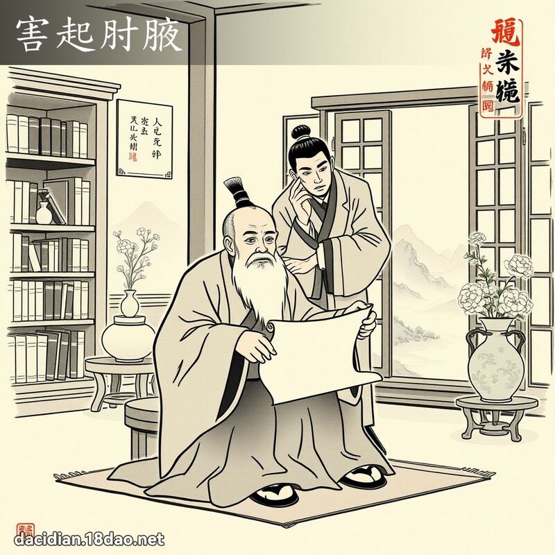 害起肘腋 - 中華成語配圖