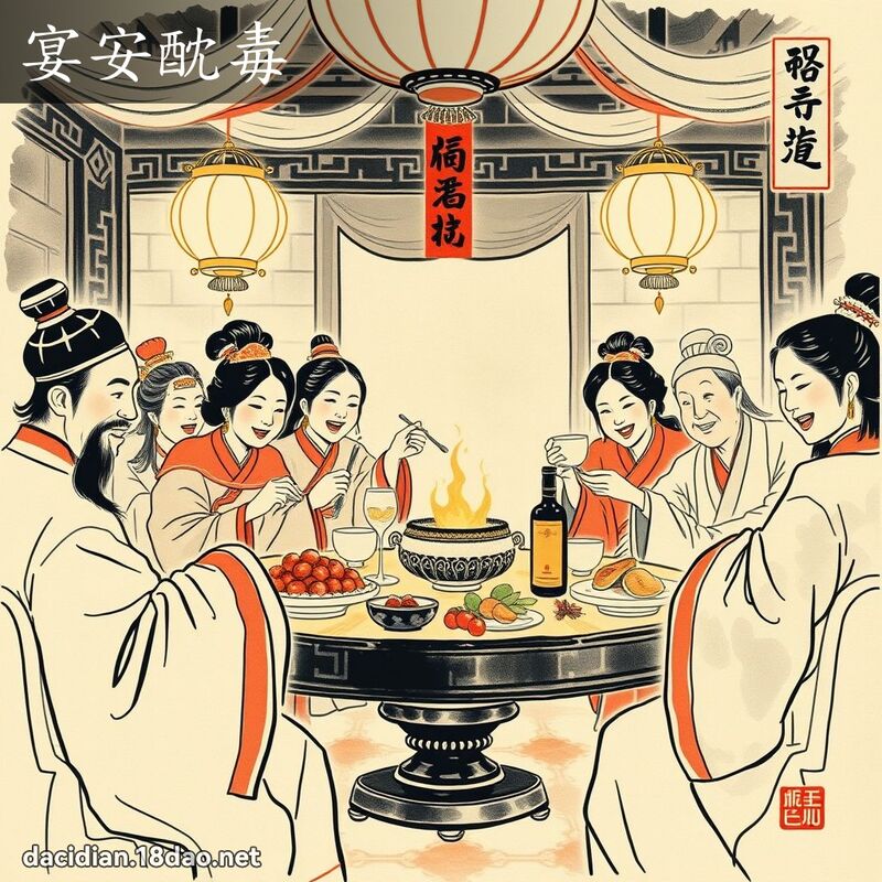 宴安酖毒 - 中華成語配圖