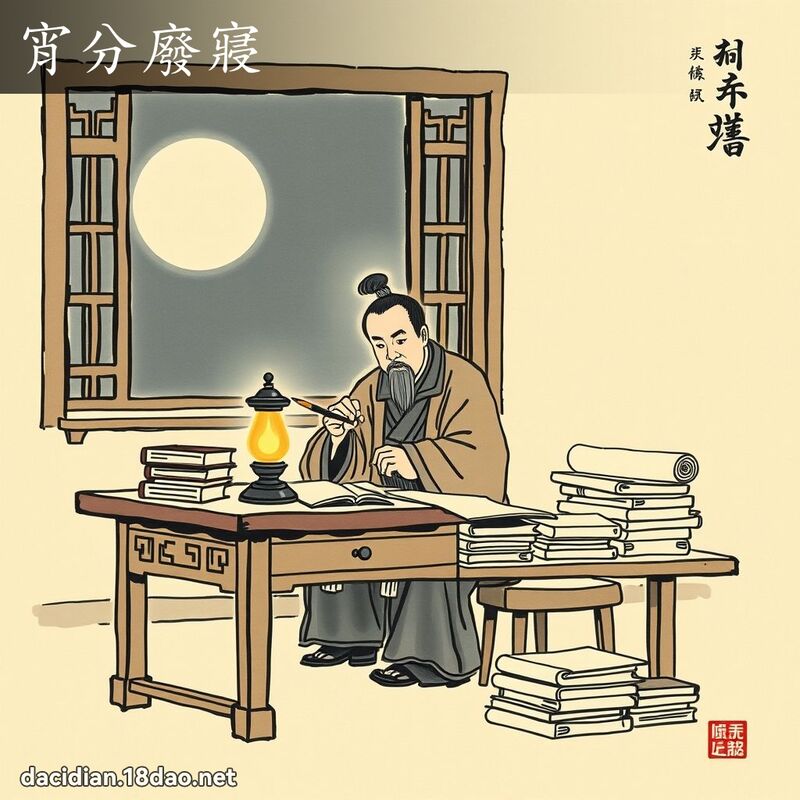 宵分廢寢 - 中華成語配圖