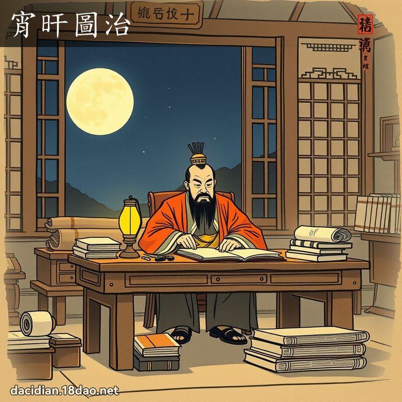 宵旰圖治 - 中華成語配圖