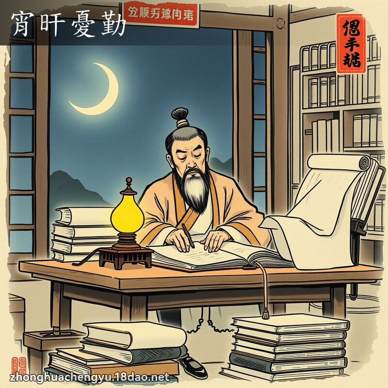 宵旰憂勤 - 中華成語配圖