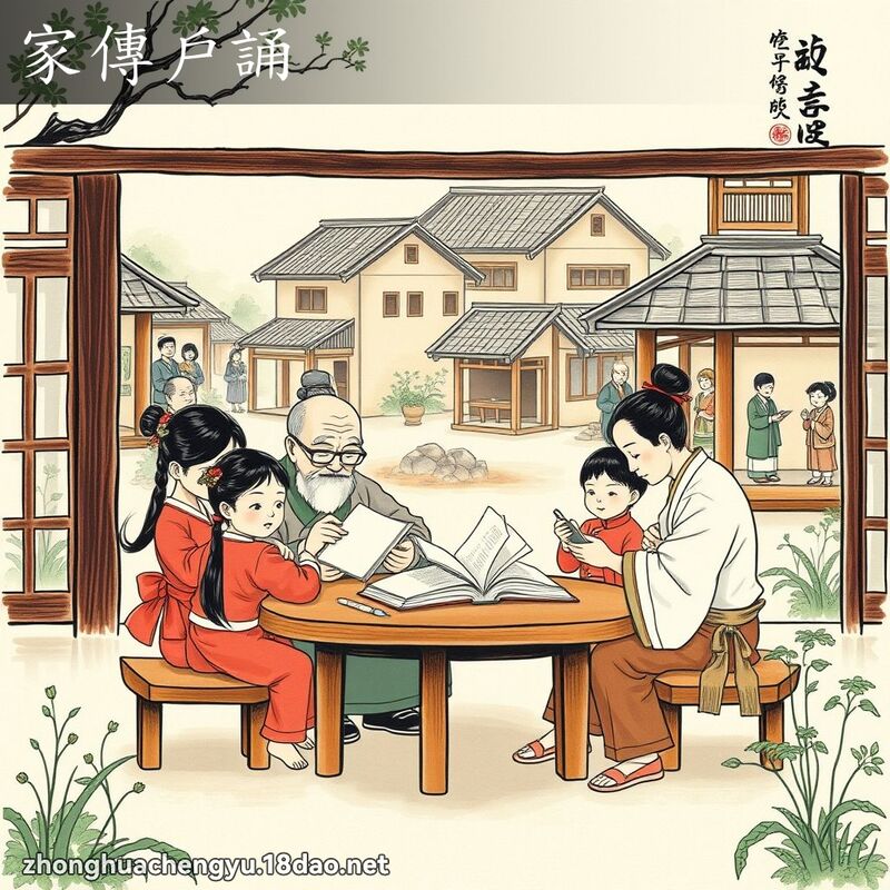 家传户诵 - 中华成语配图