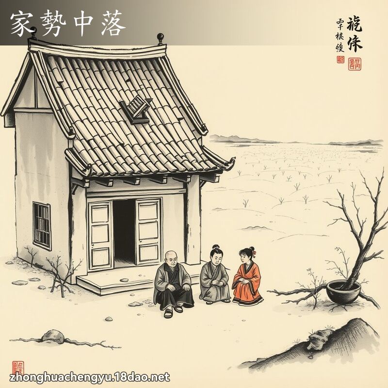家勢中落 - 中華成語配圖