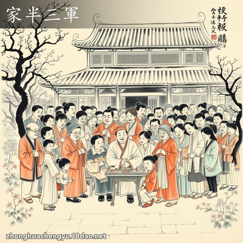 家半三軍 - 中華成語配圖