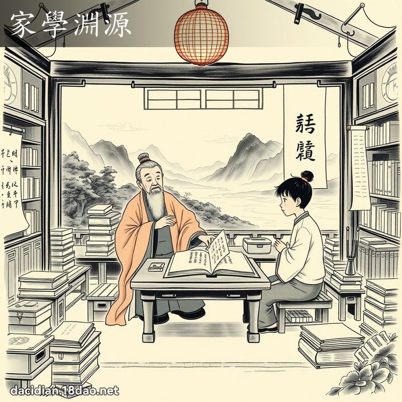 家學淵源 - 中華成語配圖