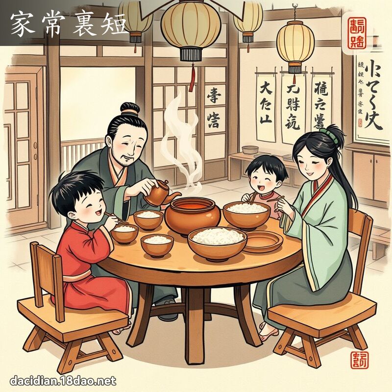 家常裏短 - 中华成语配图
