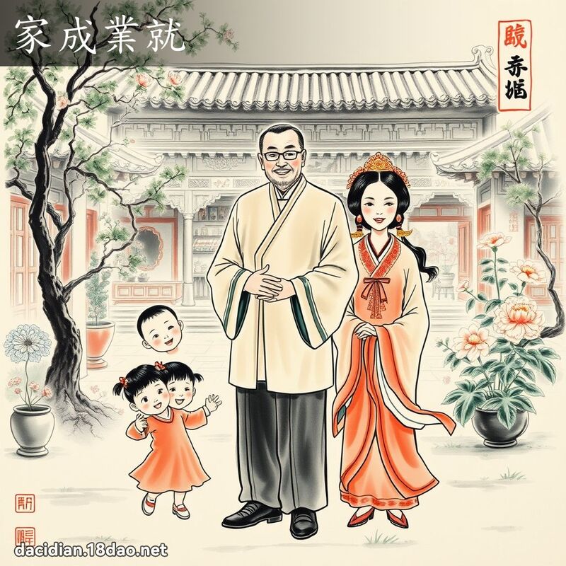 家成業就 - 中華成語配圖